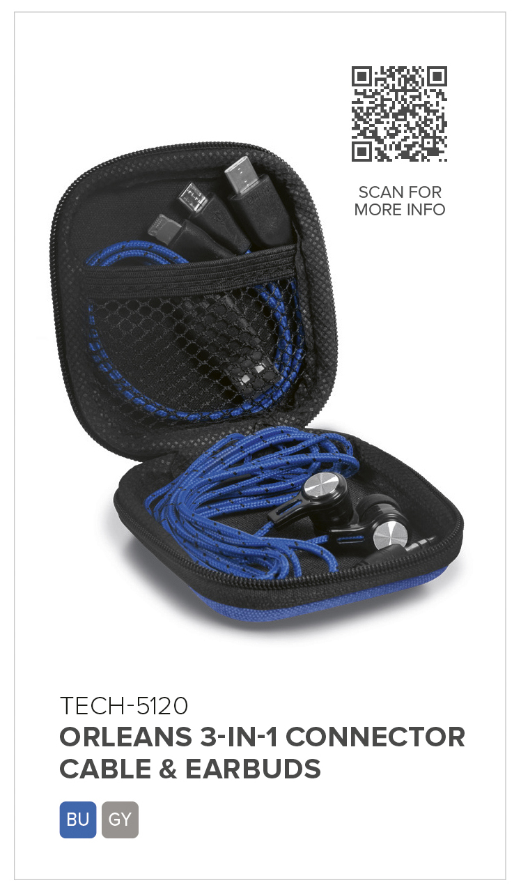 Altitude Orleans 3-In-1 Connector Cable & Earbuds CATALOGUE_IMAGE